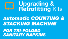 Automatic Counting and Stacking machine for Tri-Folded Sanitary Napkins